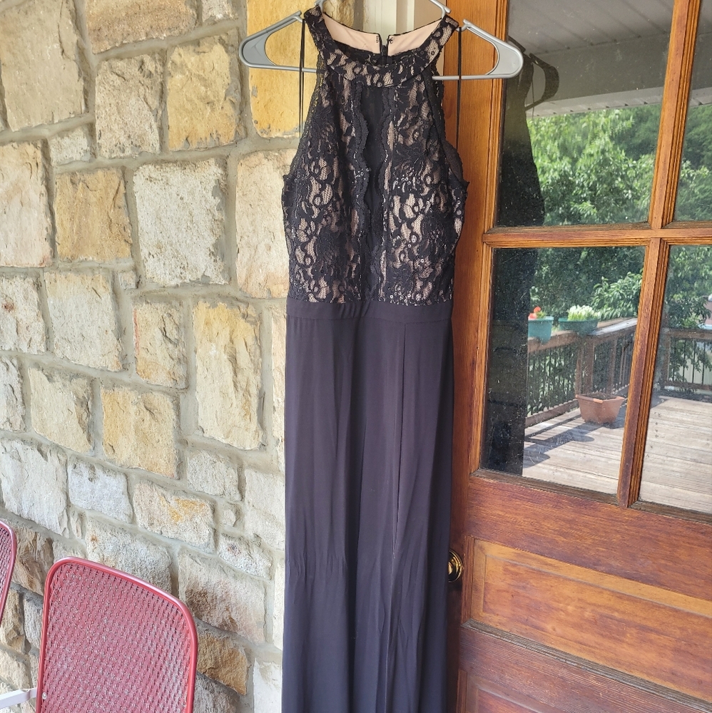 Black/Nude Lace gown